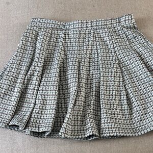 Altar'd State Black, light blue and White Skater Skirt